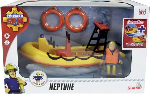 Simba Toys Fireman Sam Sam Neptune, csónak figurával 109251047038