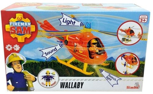 Simba Toys Fireman Sam Sam helikopter Wallaby figurával 109251077038