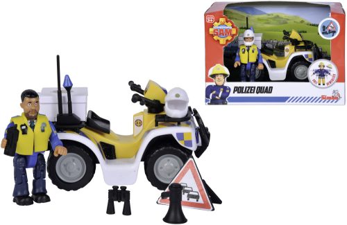 Simba Toys Fireman Sam Sam rendőrségi quad figurával / TV Reklám 109251093038