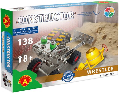 Alexander Toys Constructor Wrestler homlokrakodó munkagép fém építőjáték 1266A