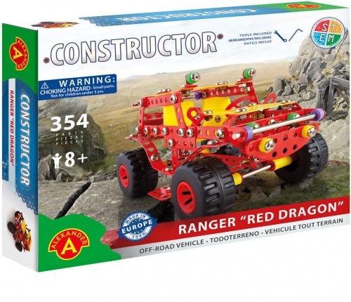Alexander Toys Constructor Ranger Red Dragon autó fém építőjáték 1271A