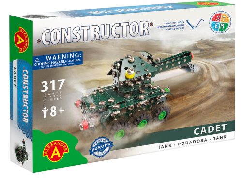 Alexander Toys Constructor Cadet tank fém építőjáték 1428A