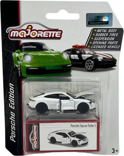 Majorette  Porsche Deluxe - Taycan Turbo S fehér 212053153FE