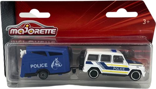 Majorette  Trailer Assortment - Mercedes-Benz G rendőrségi ló szállító