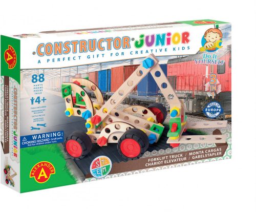 Alexander Toys Constructor Junior 3 az 1-ben targonca fa építőjáték 2159A