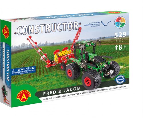 Alexander Toys Constructor Traktor modell permetezővel fém építőjáték 2165A