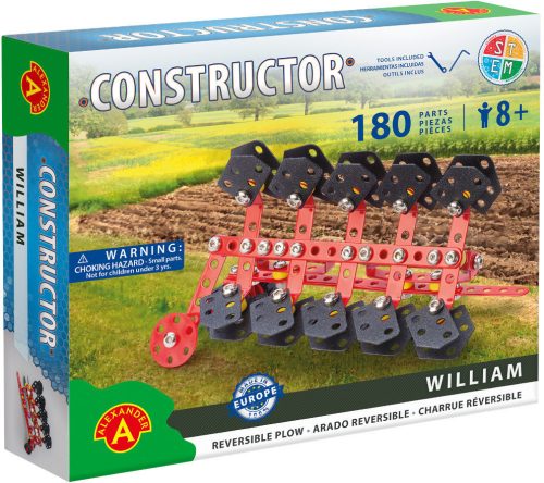 Alexander Toys Constructor Váltva-forgó eke modell fém építőjáték 2171A