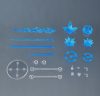 Bandai Customize Effect Gunfire image (Blue) Kiegészítő effektek 1/144-es maketthez
