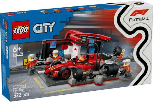 60443 LEGO® City F1®-es boxutca és személyzet, Ferrari autóval