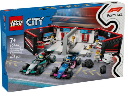 60444 LEGO® City F1®-es garázs, Mercedes-AMG és Alpine autók