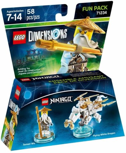 71234S LEGO® Dimensions® Fun Pack - Ninjago Sensei Wu és a  repülő fehér sárkány - Sérült csomagolás