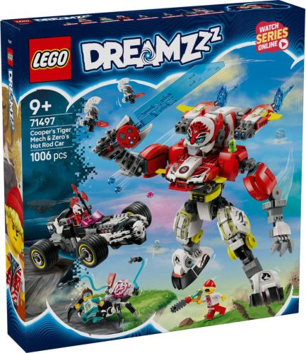 71497 LEGO® DREAMZzz™ Cooper tigrisrobotja és Zero hot rod autója