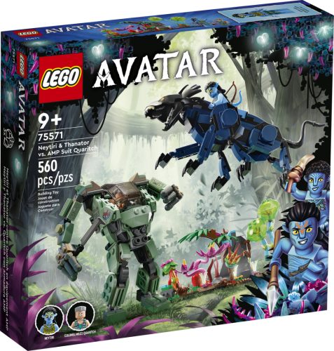 75571 LEGO® Avatar Neytiri és Thanator az  AMP Suit-os Quaritch ellen