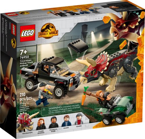 76950 LEGO® Jurassic World™ Triceratops támadása a teherautó ellen