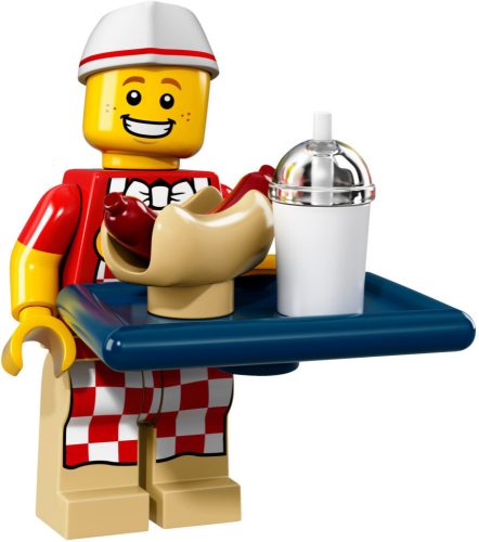 COL17-6 LEGO® Minifigurák 17. sorozat Hot dog árusító