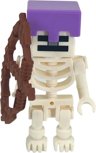 MIN065-2 LEGO® Minifigurák Minecraft™ Csontváz íjjal lila sisakban