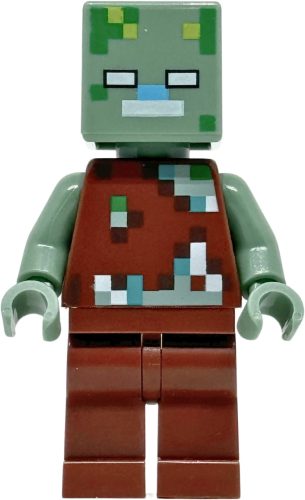 MIN088 LEGO® Minifigurák Minecraft Drowned zombie (Vízbefulladt zombi)