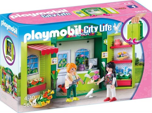 Playmobil City Life 5639 Hordozható játtékdoboz - virágbolt