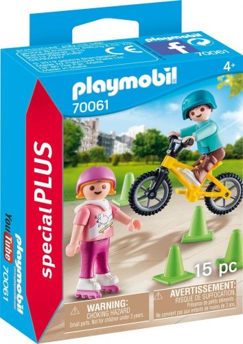 Playmobil Kiegészítők 70061 Gyerekek görkorival és BMX-el