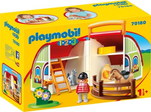 Playmobil 1.2.3 70180 Hordozható lovarda