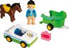 Playmobil 1.2.3 70181 Autó lószállítóval