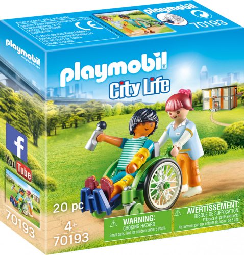 Playmobil City Life 70193 Beteg kerekesszékben