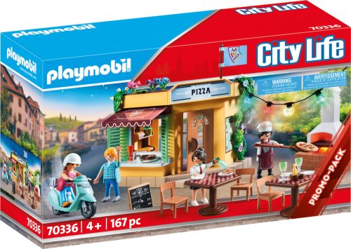 Playmobil City Life 70336 Pizzéria kerthelyiséggel