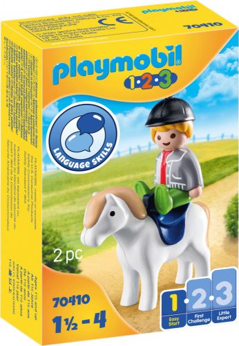 Playmobil 1.2.3 70410 Kisfiú pónival