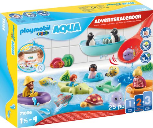 Playmobil 1.2.3 71086 AQUA: Vízi móka adventi naptár