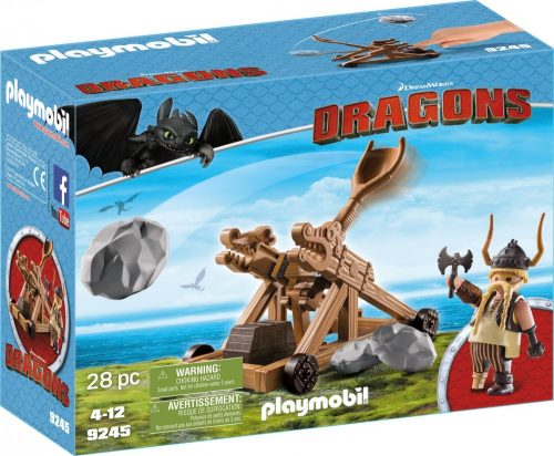 Playmobil Dragons 9245 Bélhangos katapulttal
