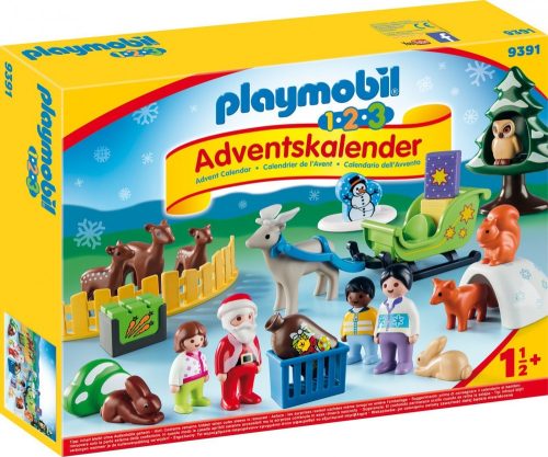 Playmobil 1.2.3 9391 1.2.3 Advent naptár - Állatok erdei karácsonya