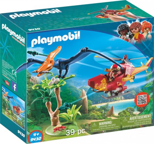 Playmobil Dinos 9430 Helikopter repülő dinóval