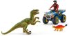 Schleich® Dinosaurs 41466 Quados menekülés a Velociraptor elől