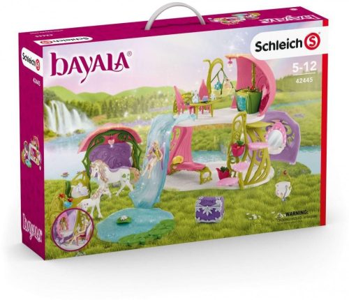 Schleich® bayala® 42445 Csillogó virágház unikornisokkal, tóval és istállóval