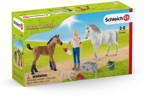 Schleich® Farm World 42486 Állatorvos látogatása kancánál és csikónál