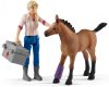 Schleich® Farm World 42486 Állatorvos látogatása kancánál és csikónál