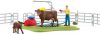 Schleich® Farm World 42529 Boldog tehén csutakoló