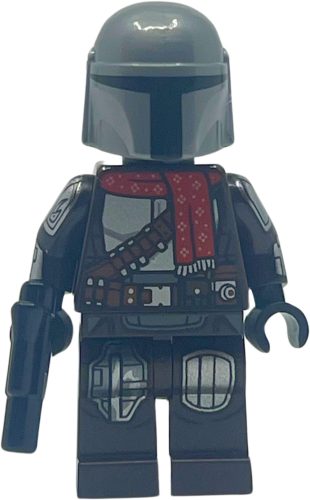 SW1170-1 LEGO® Minifigurák The Mandalorian / Din Djarin / 'Mando' - Piros karácsonyi sállal, lézerpisztollyal