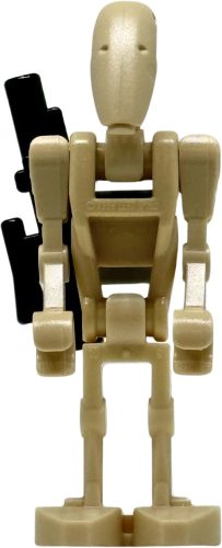 SW1320-1 LEGO® Minifigurák Battle Droid lézerpuskával, a hátán puska tartóval
